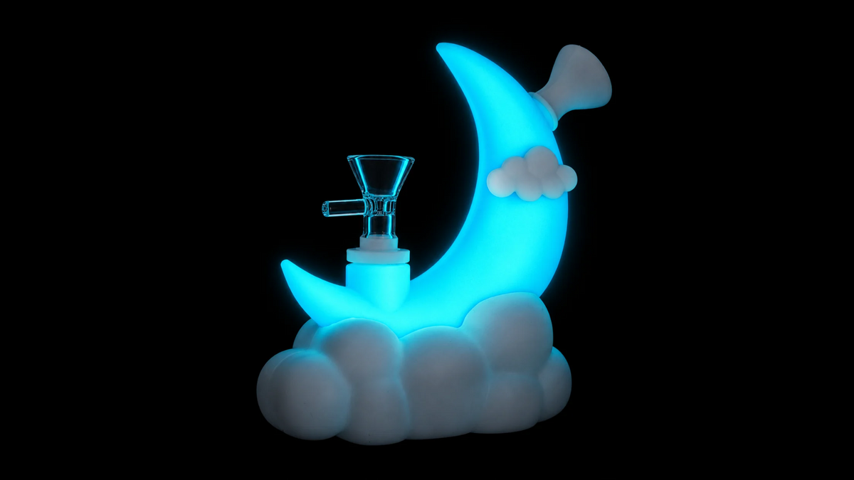 Cloudy Moon Glow-in-the-Dark B.O.N.G - Blue